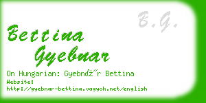 bettina gyebnar business card